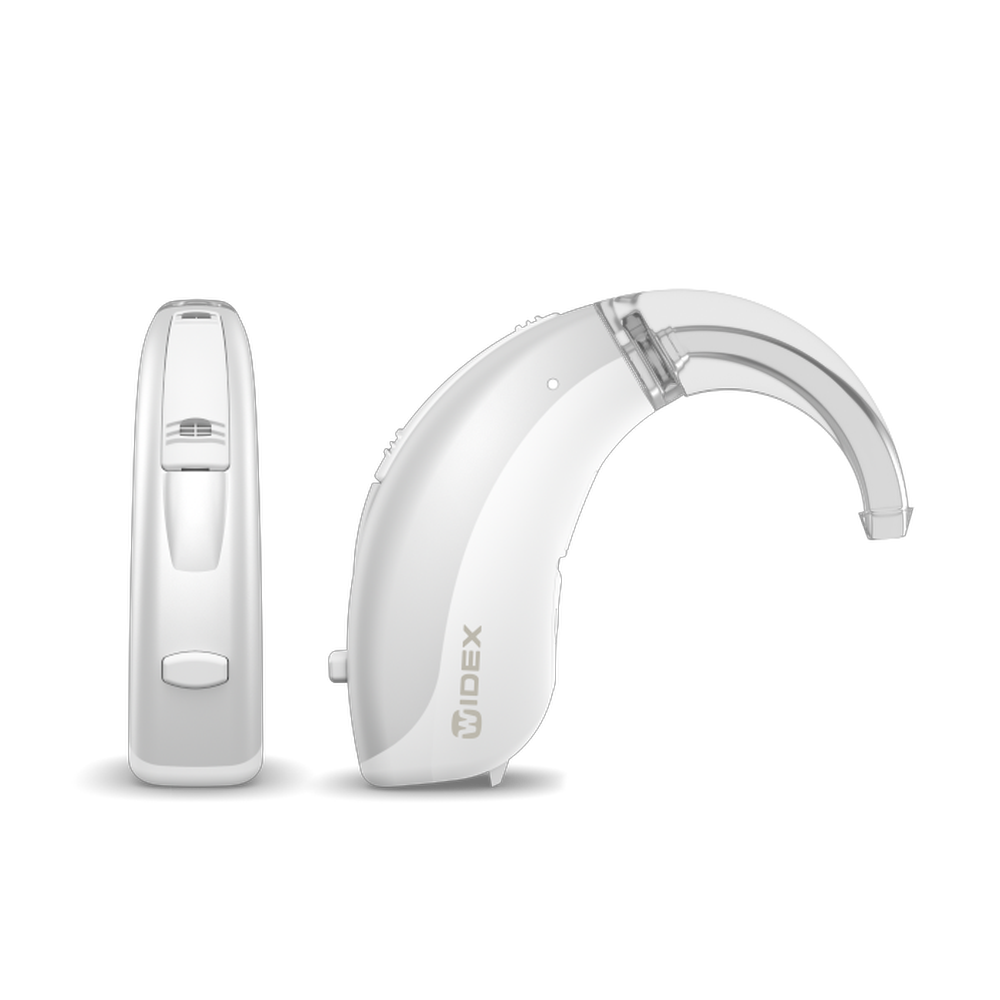 2010 Widex BB2BTE312 Double PearlWhite White Hearing aid Shadow