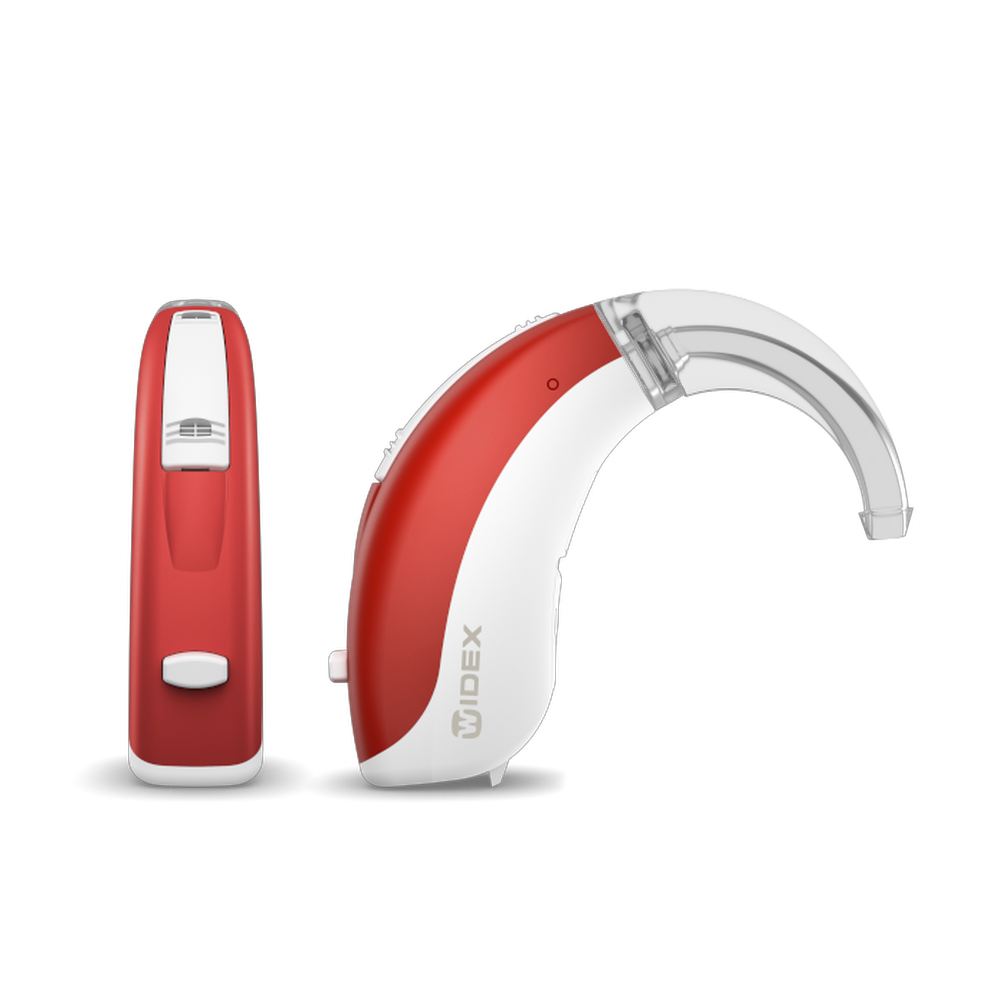 2010 Widex BB2BTE312 Double SportyRed White Hearing aid Shadow