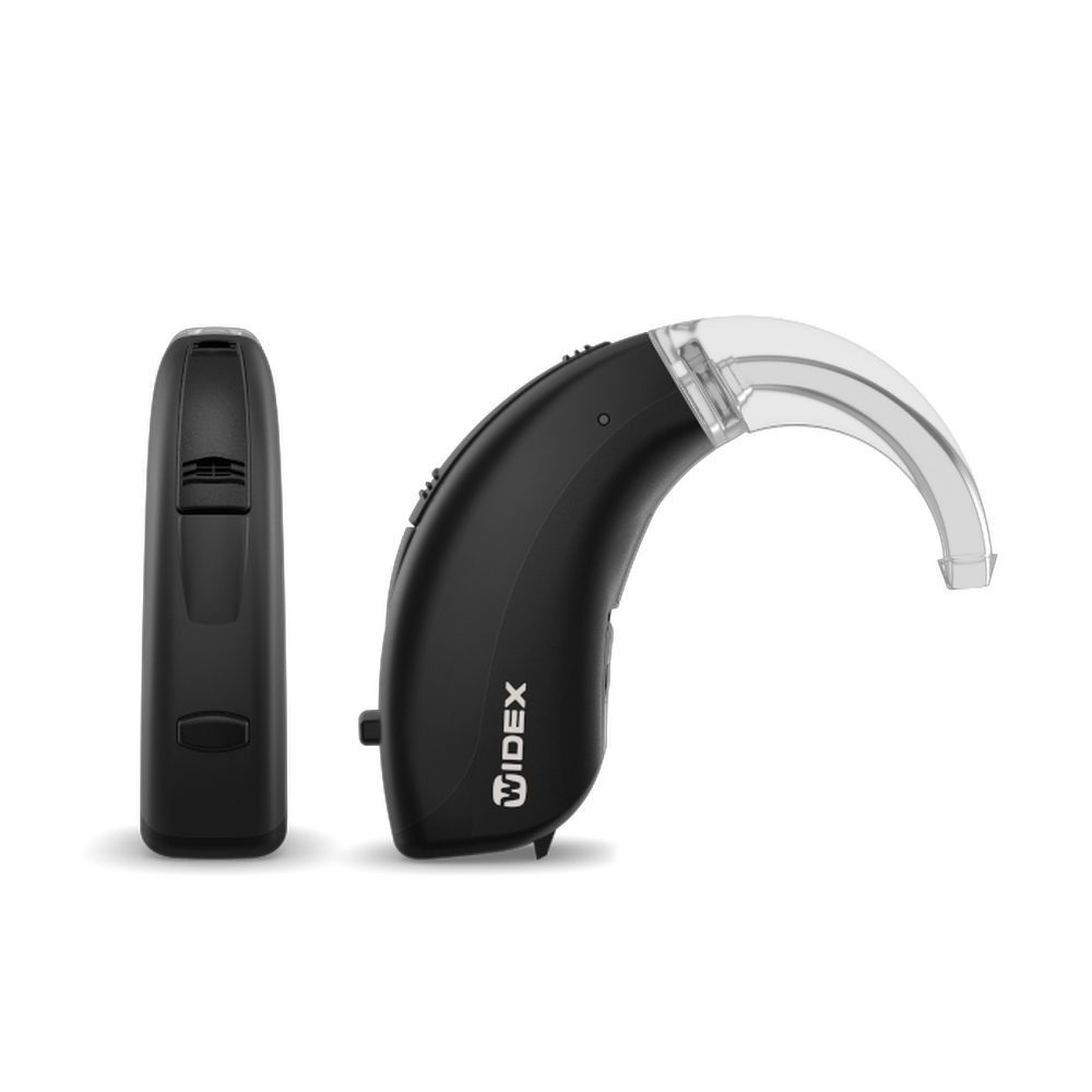 2010 Widex BB2BTE312 Double TechBlack Black Hearing aid Shadow