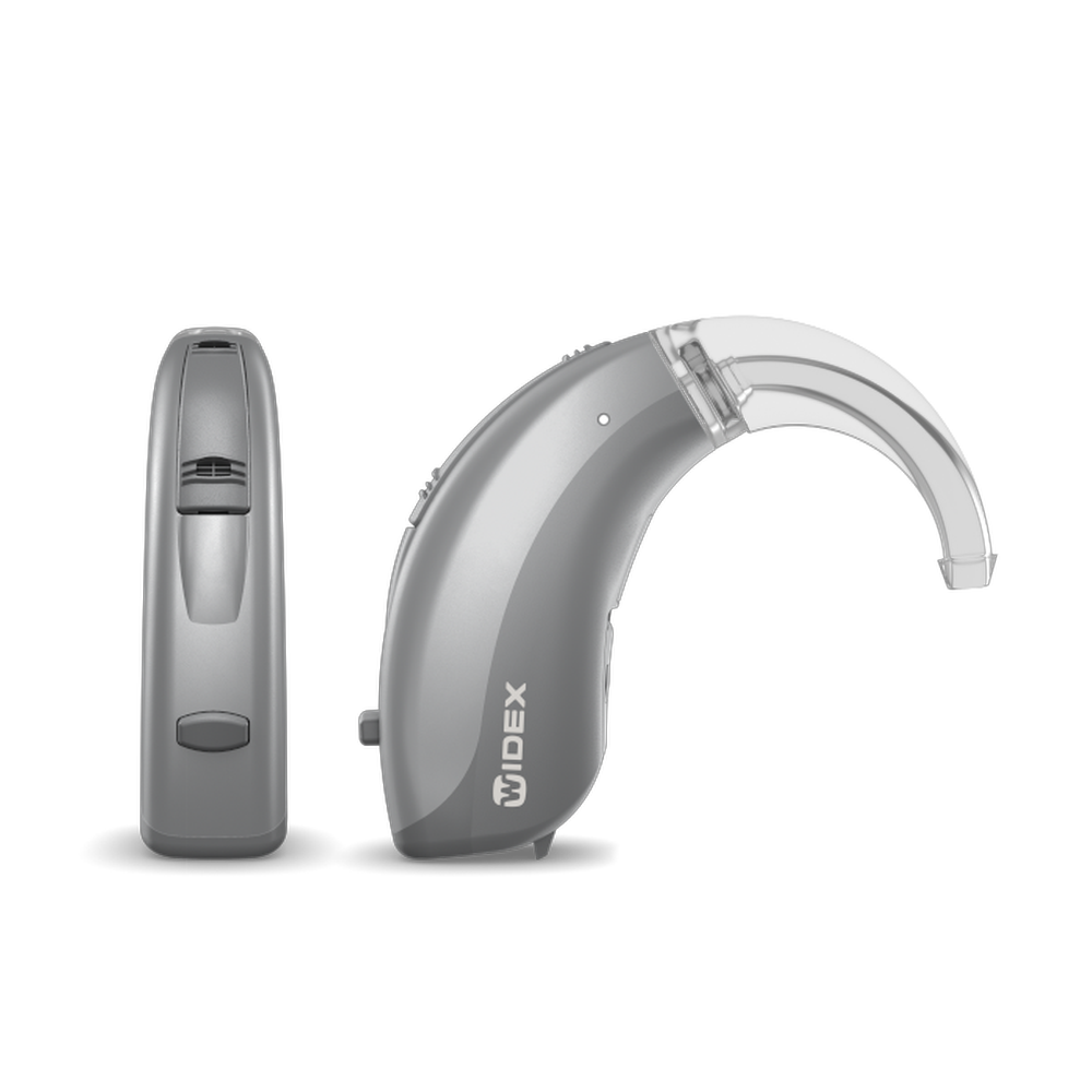 2010 Widex BB2BTE312 Double TitaniumGrey Grey Hearing aid Shadow