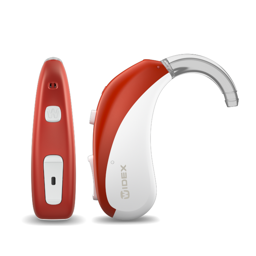 2106-Widex-MBR3D-Double-SportyRed-White-Hearing-aid-Led-off-With-shadow